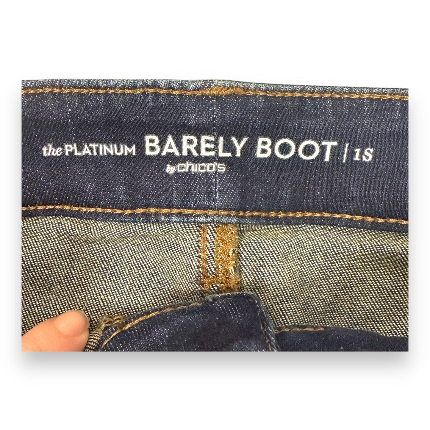 ‘Barely Boot’ Jeans Boot Cut By Chicos O In Denim, Size: S