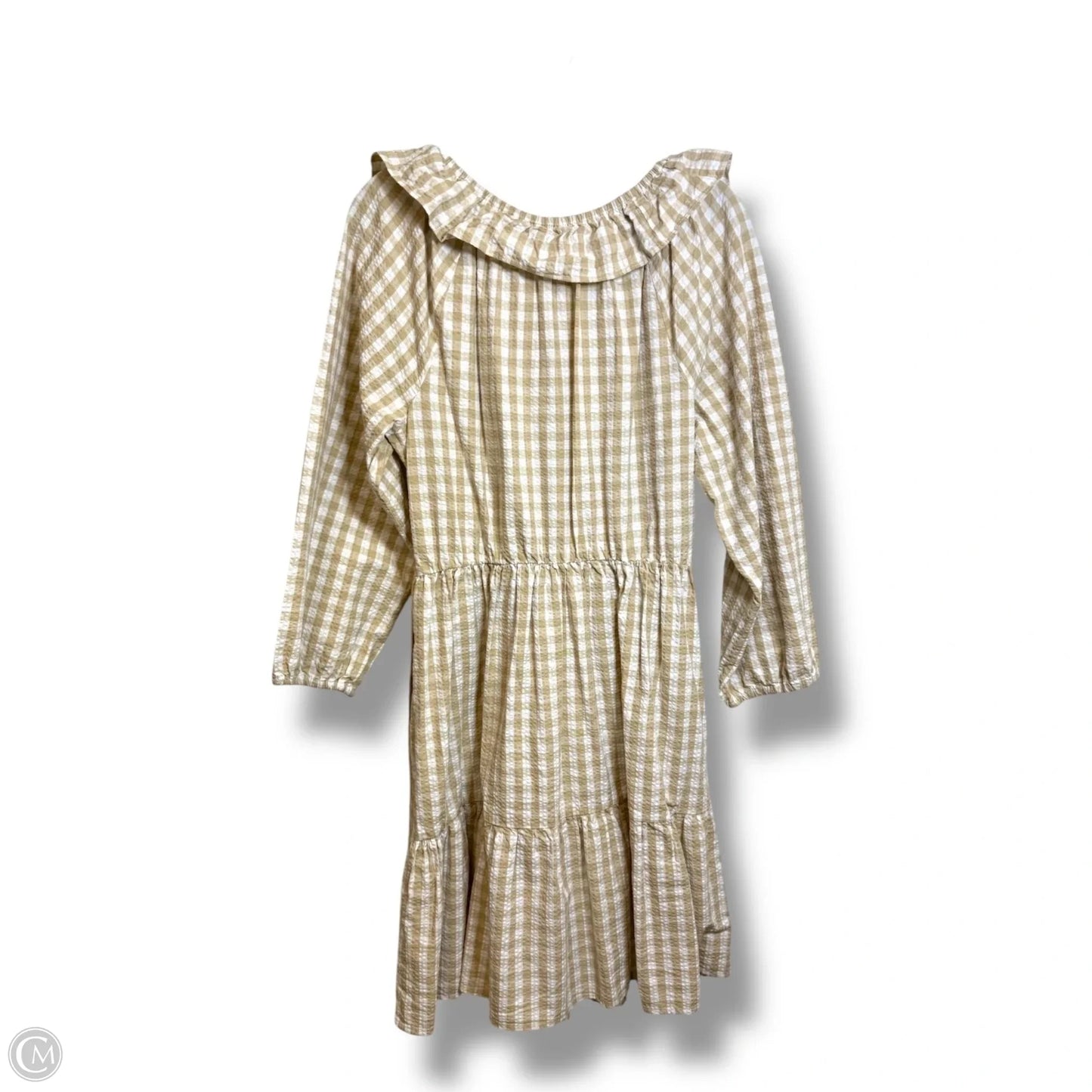 Dress Casual Midi By J. Crew In Plaid Pattern, Size: 14