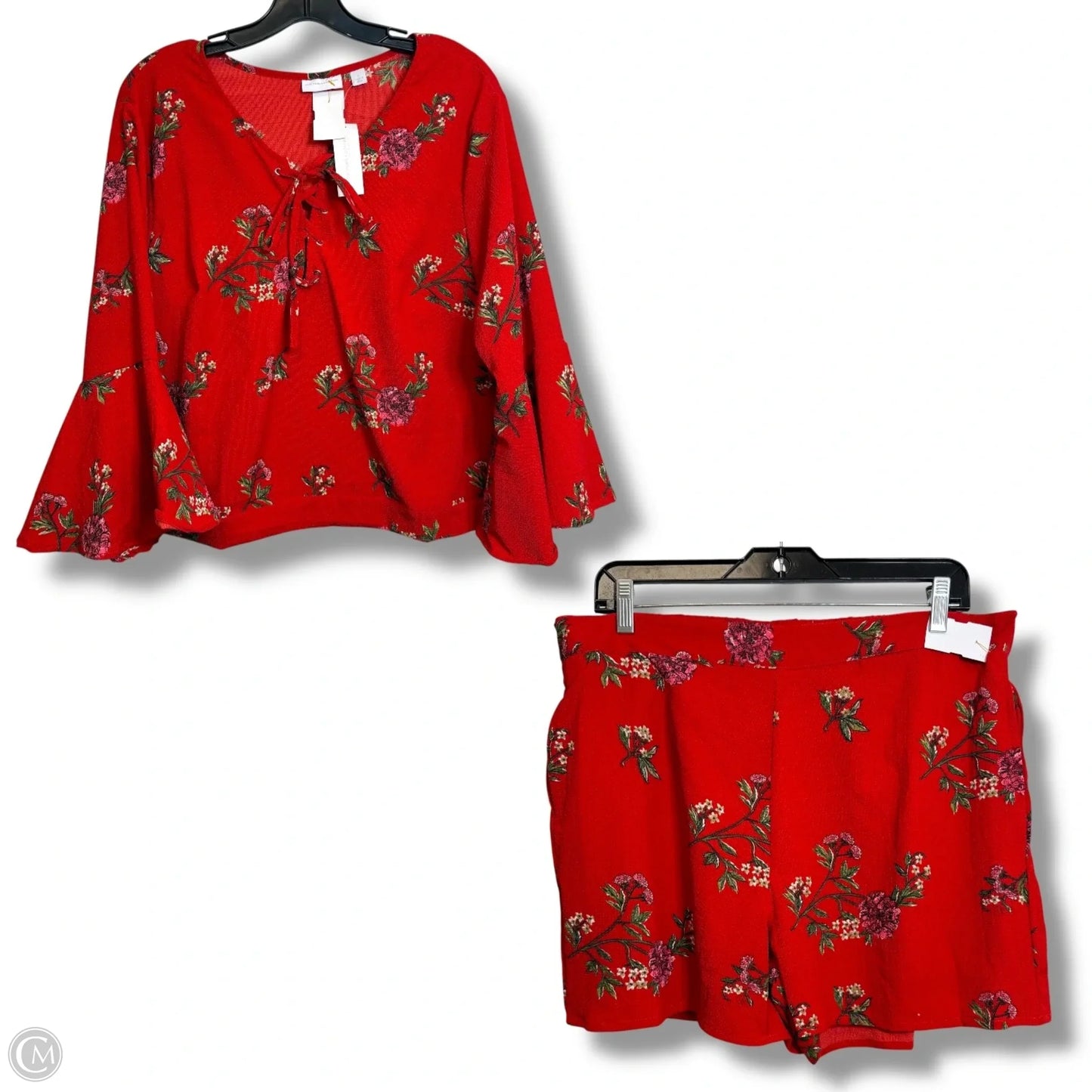 Shorts Set By New York And Co In Red, Size: L