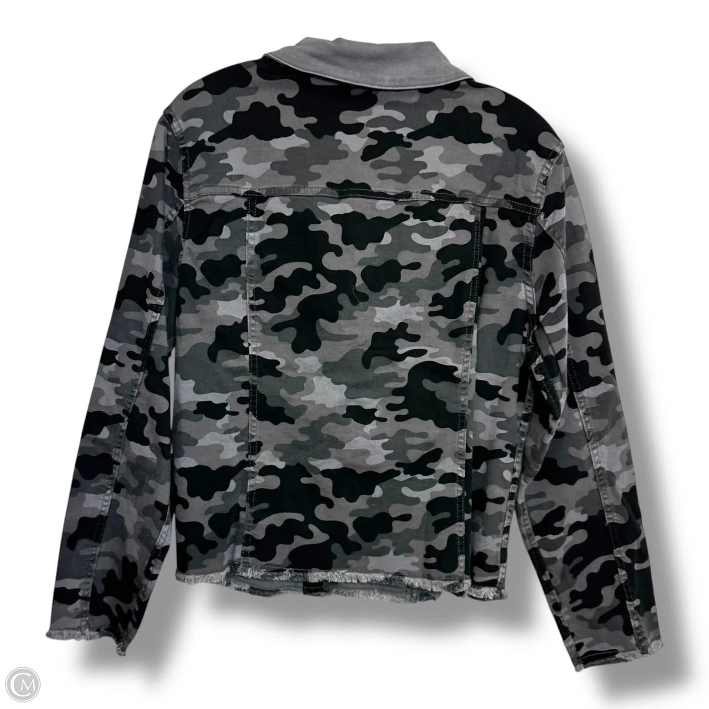 Jacket Shirt By Clothes Mentor In Camouflage Print, Size: L