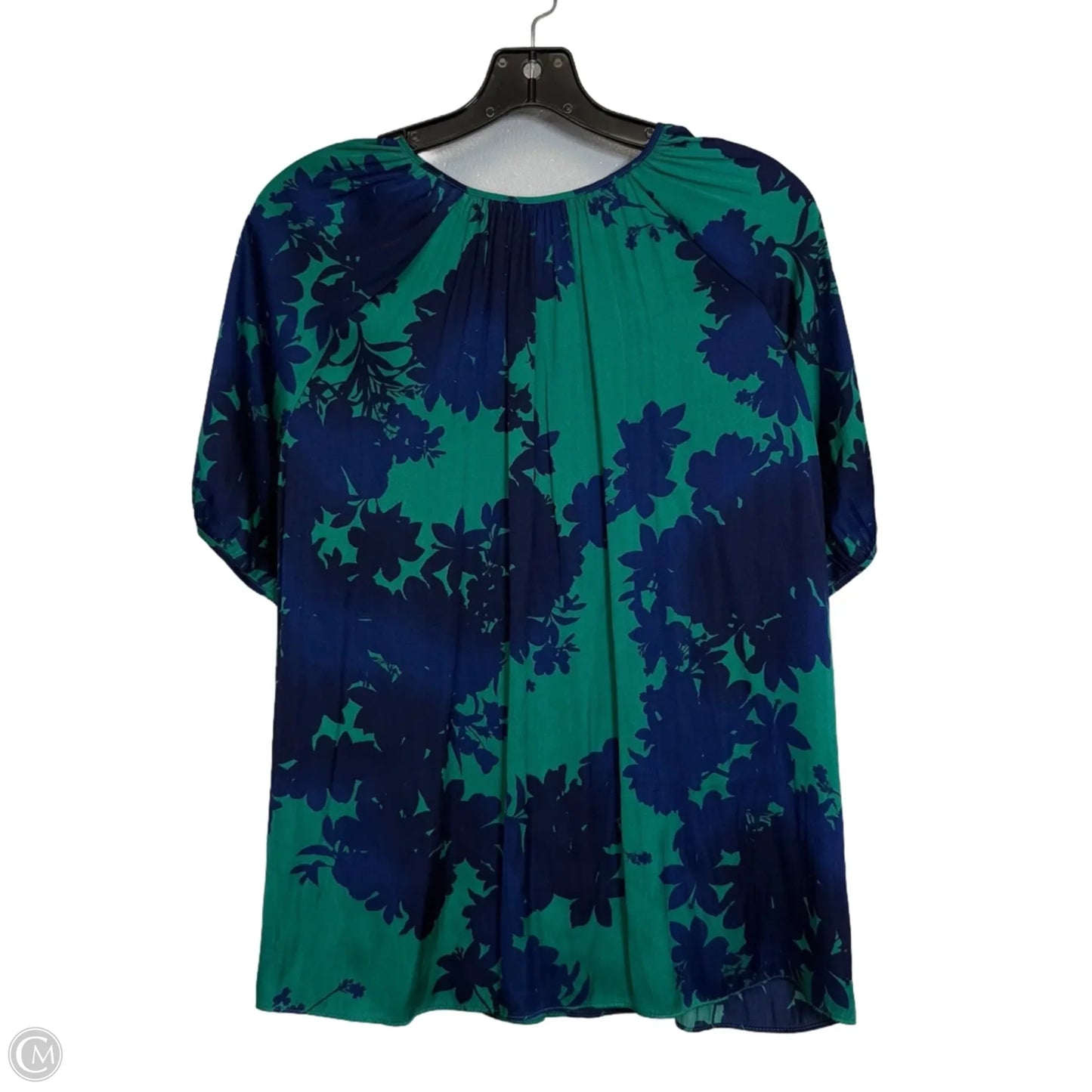 Top Short Sleeve By Nine West In Blue & Green, Size: L