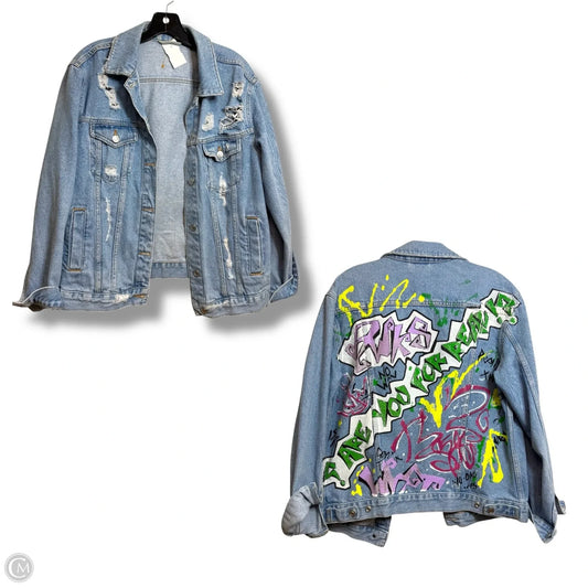 Jacket Denim By Top Shop In Blue Denim, Size: 4