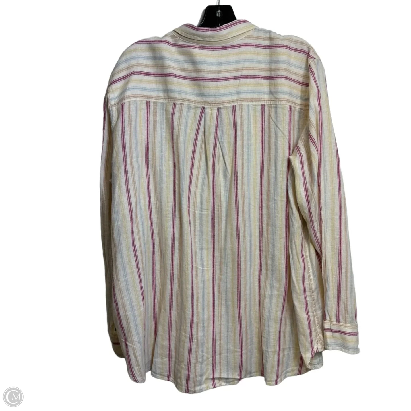 Top Long Sleeve By Gap In Striped Pattern, Size: Xxl