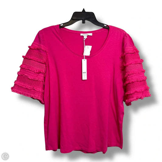 Top Short Sleeve By Chicos In Pink, Size: L