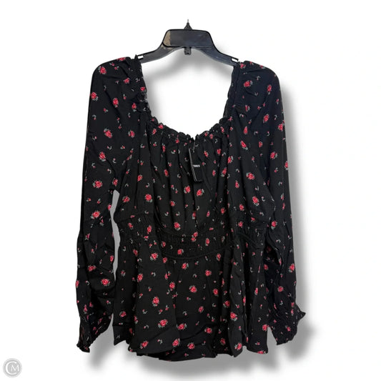 Top Long Sleeve By Torrid In Black, Size: 2x