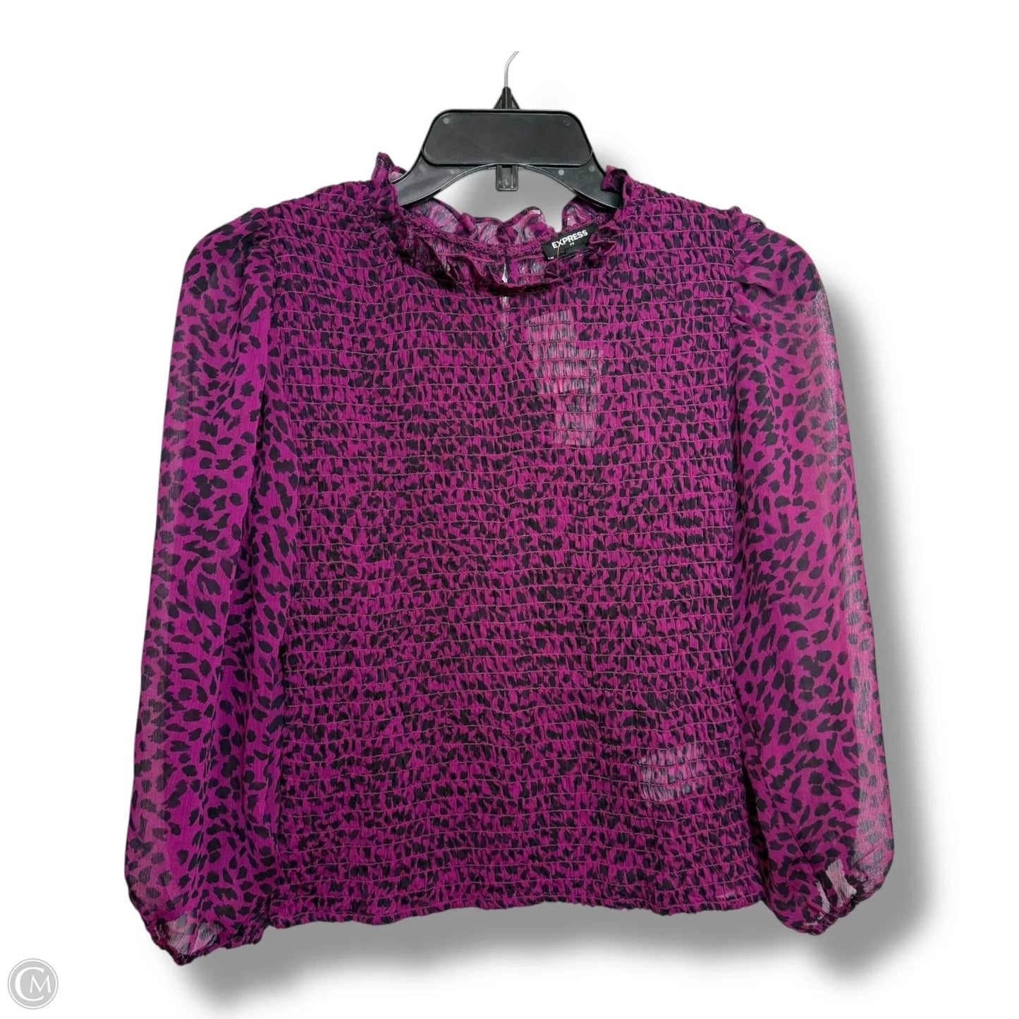 Top Long Sleeve By Express In Purple, Size: S