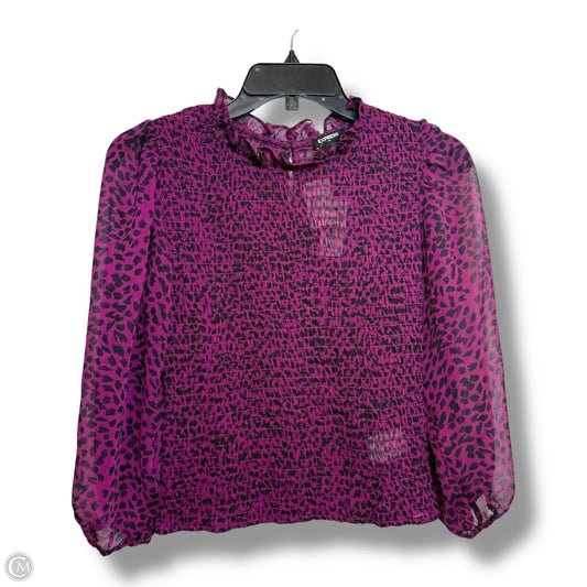 Top Long Sleeve By Express In Purple, Size: S