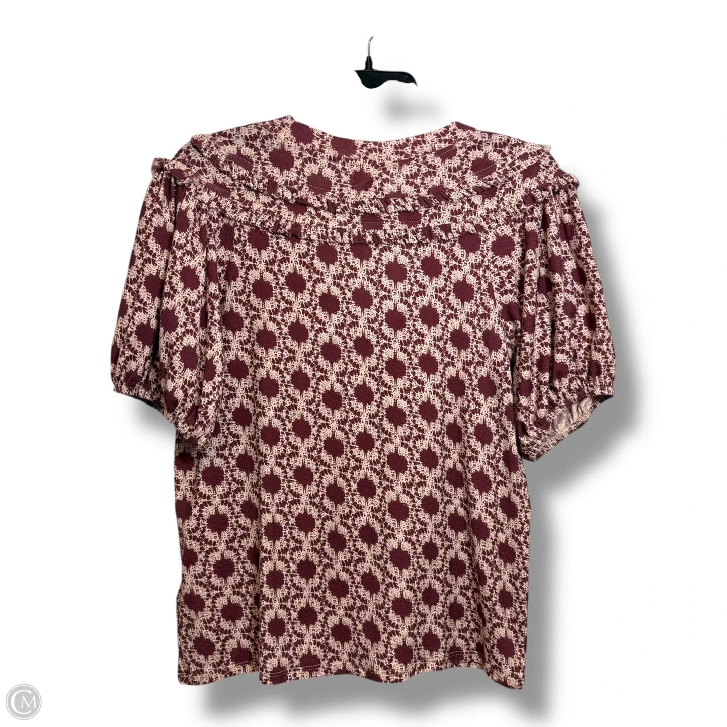 Top Short Sleeve By Nation In Multi-colored, Size: M