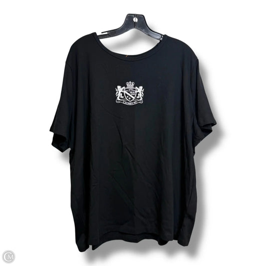 Top Short Sleeve By Ralph Lauren In Black, Size: 3x