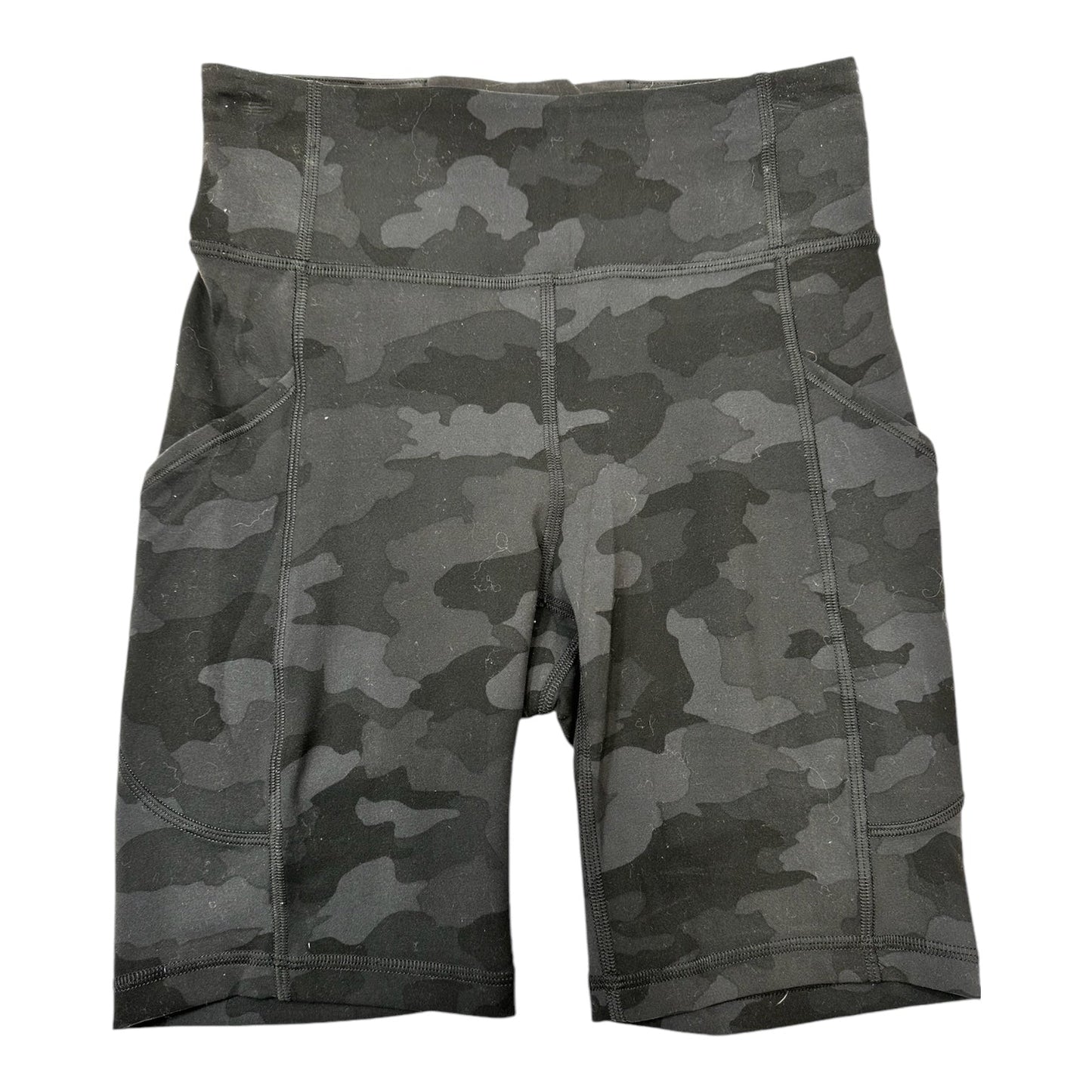 Athletic Bike Shorts By Lululemon In Camoflauge, Size: 4