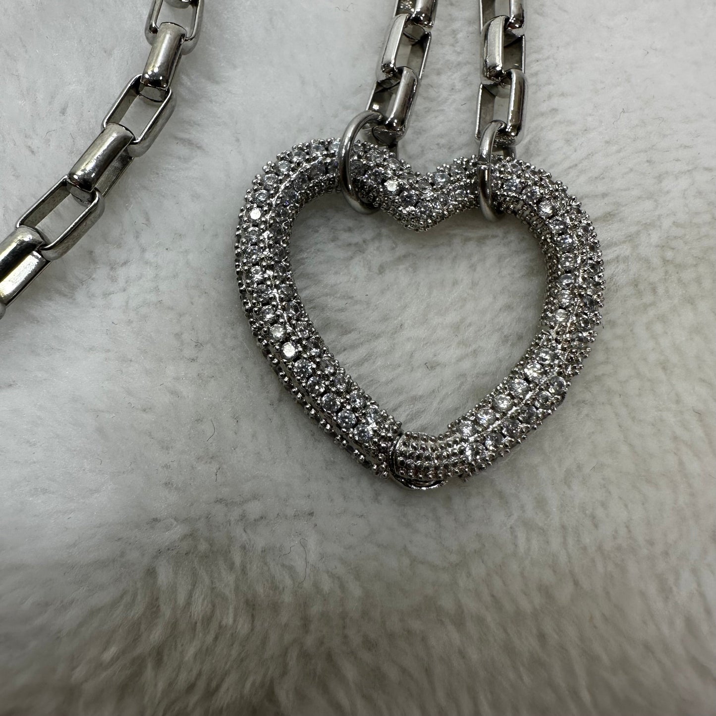 Silver Heart Necklace Charm By ALEXA RAE