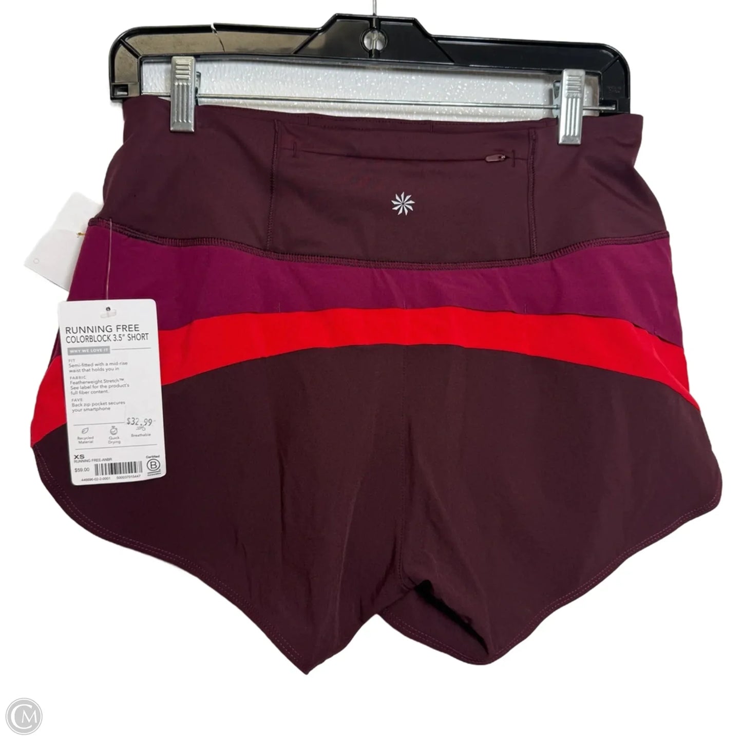 Athletic Shorts By Athleta In Maroon, Size: Xs
