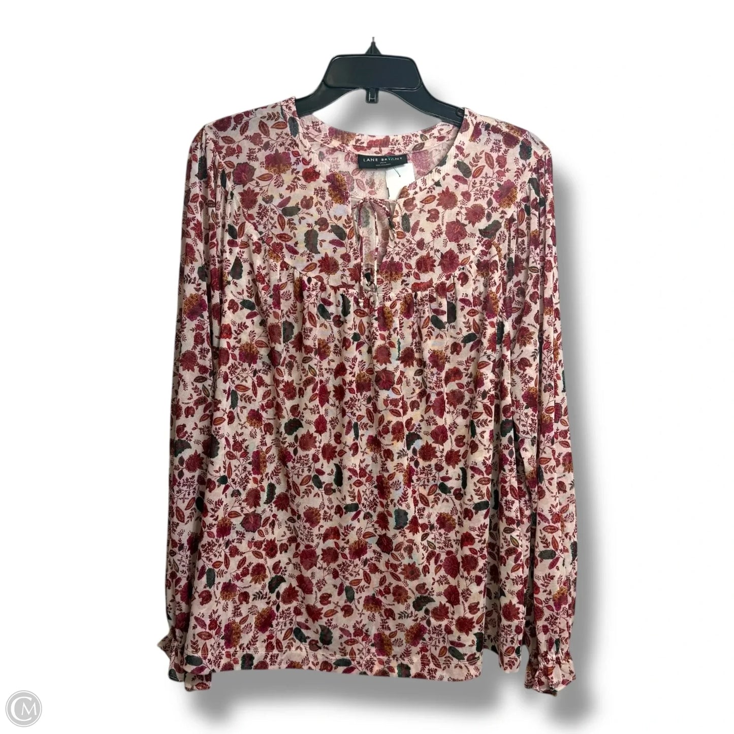 Blouse Long Sleeve By Lane Bryant In Floral Print, Size: Xl