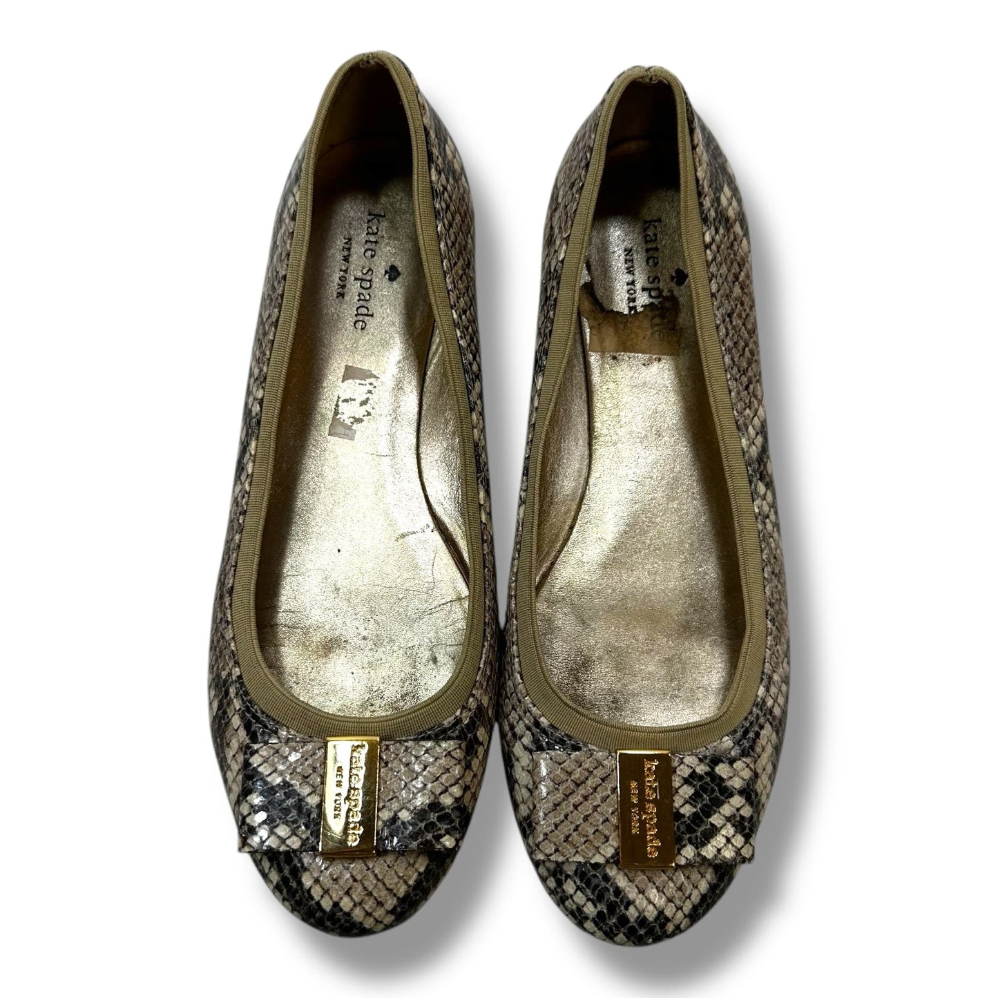 Shoes Flats By Kate Spade In Snakeskin Print, Size: 9