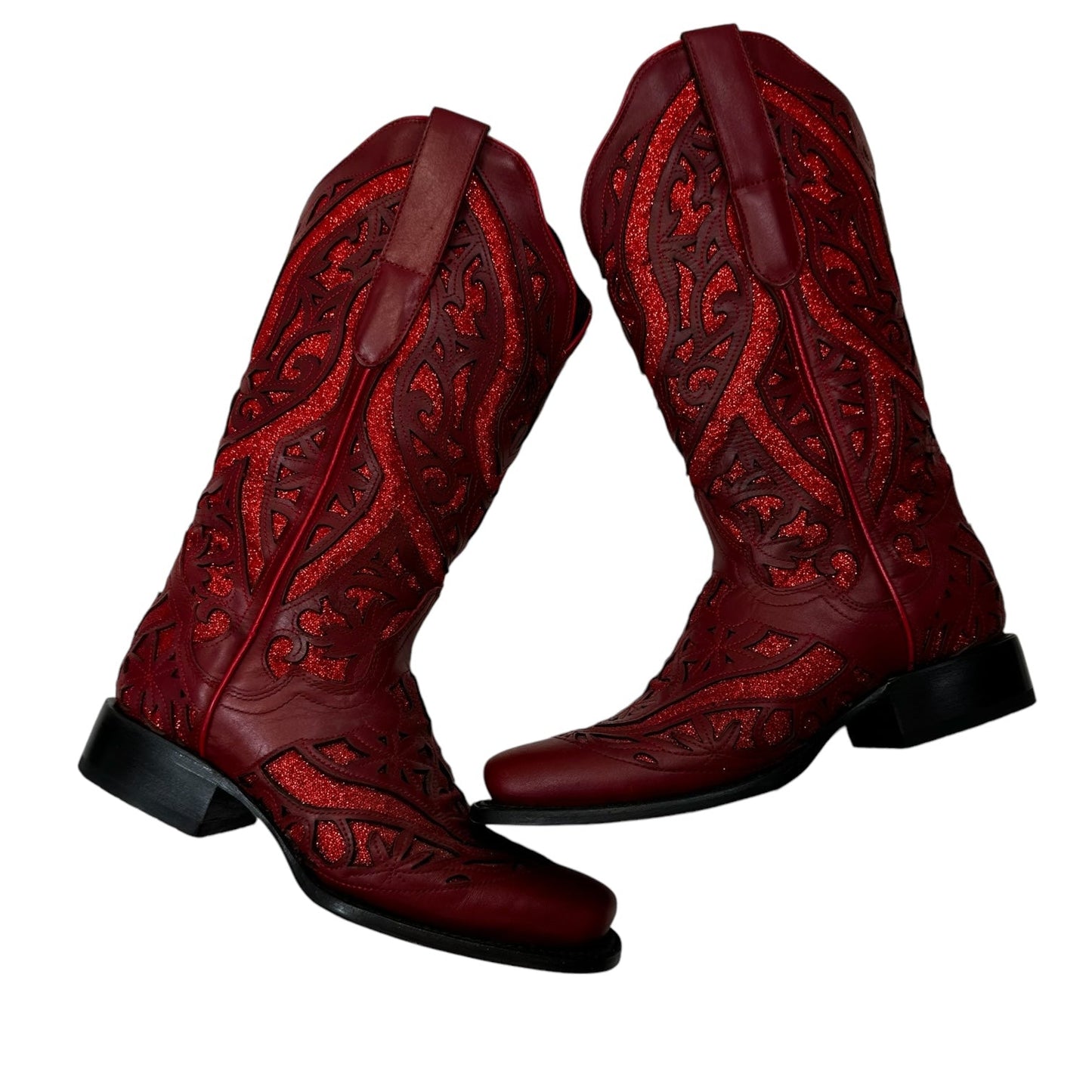 Boots Western By J.B. Dillon In Red, Size: 8.5