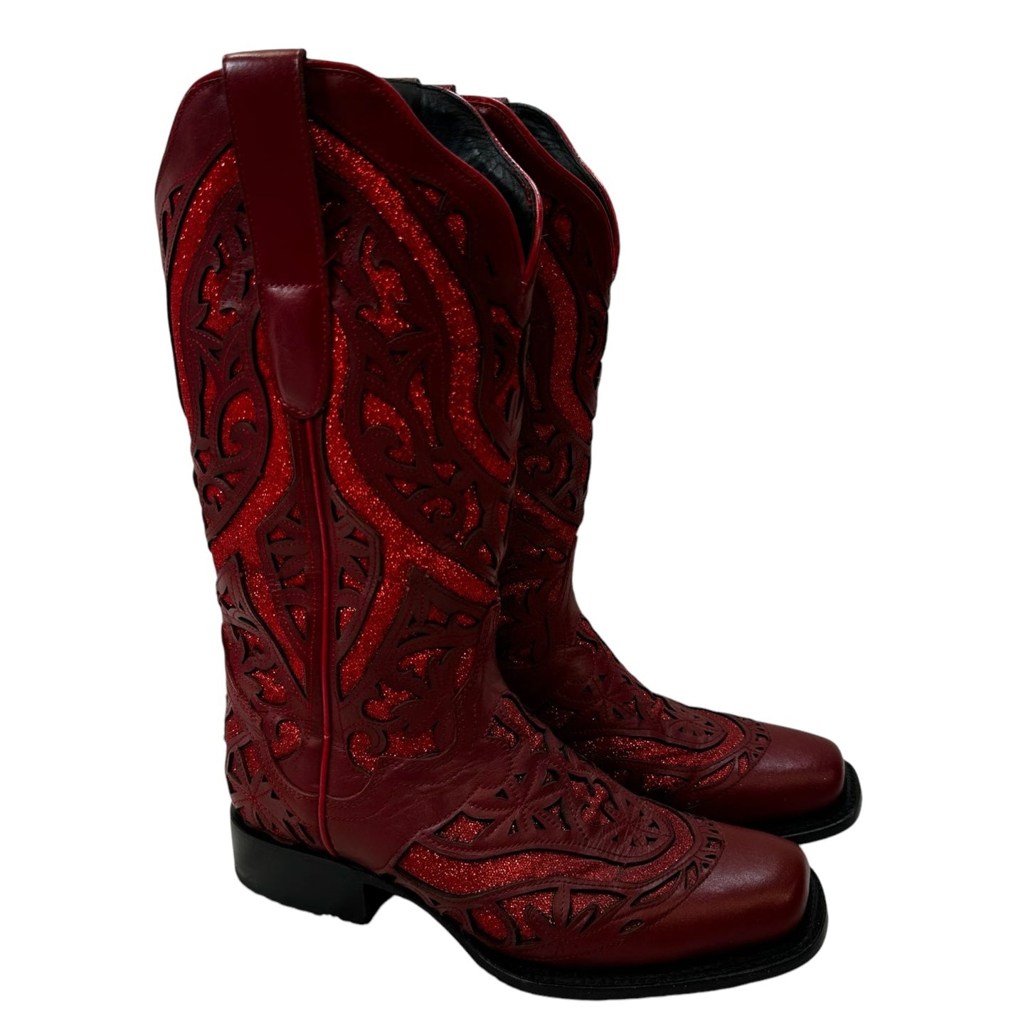 Boots Western By J.B. Dillon In Red, Size: 8.5