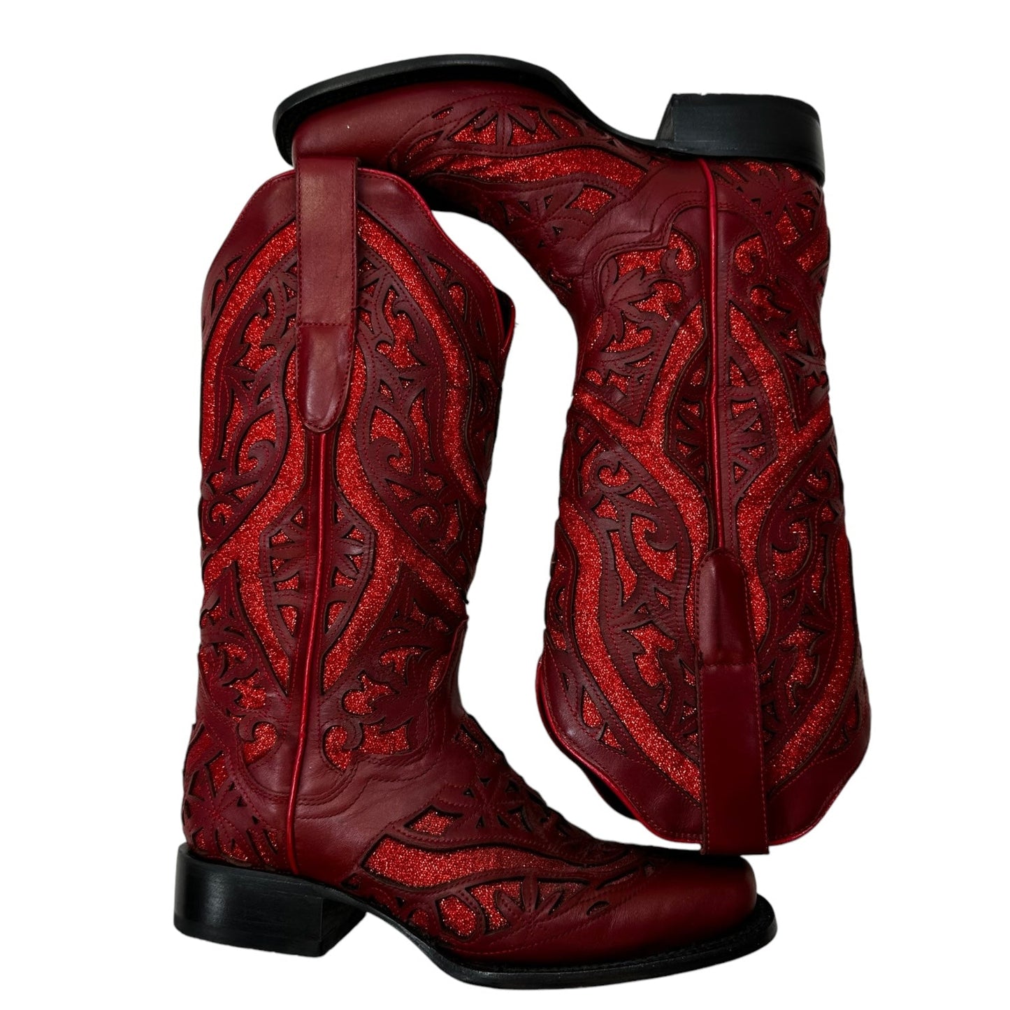 Boots Western By J.B. Dillon In Red, Size: 8.5