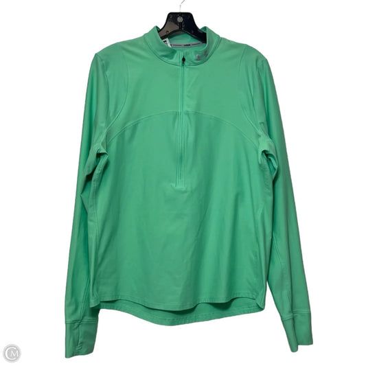 Athletic Top Long Sleeve Collar By Under Armour In Green, Size: Xl