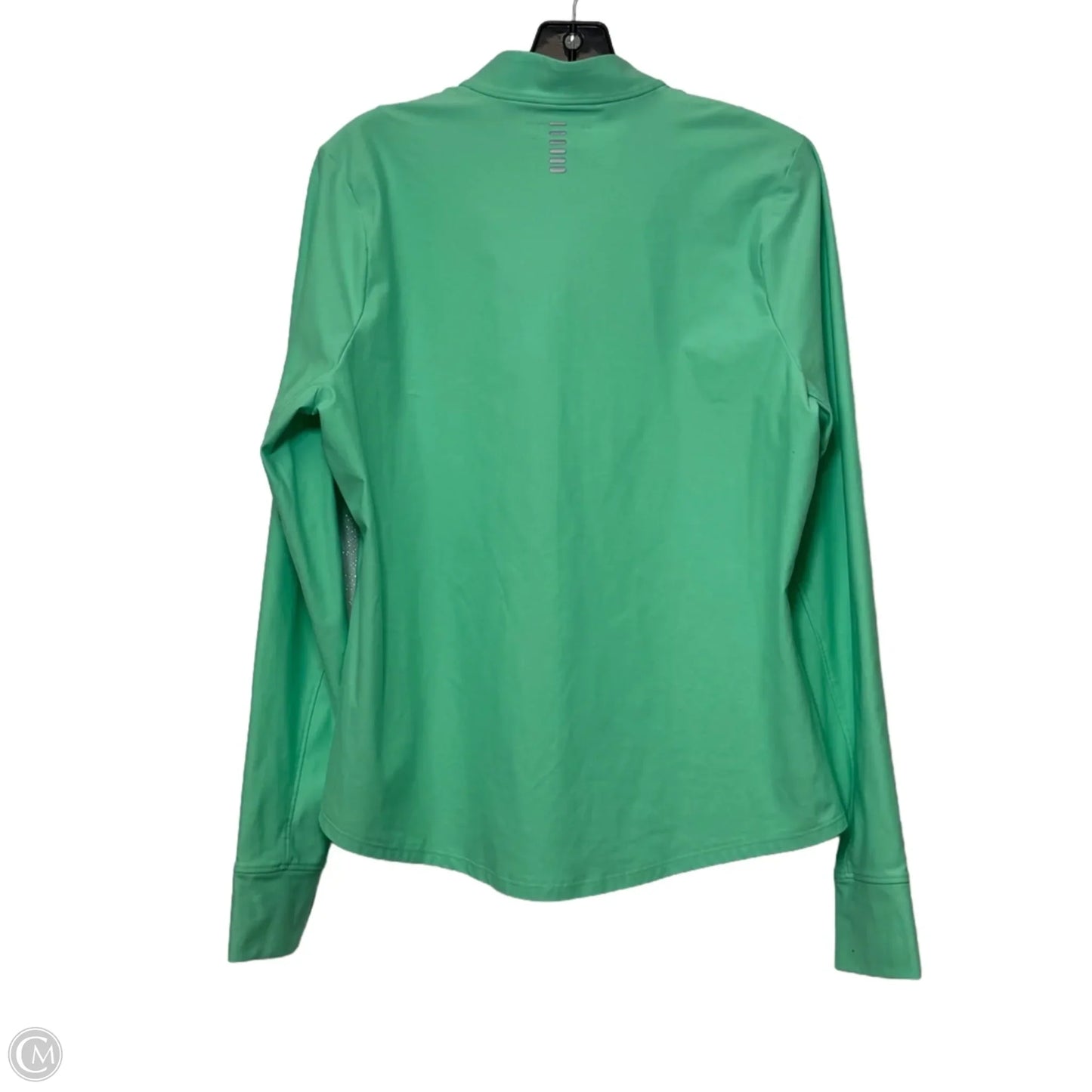 Athletic Top Long Sleeve Collar By Under Armour In Green, Size: Xl