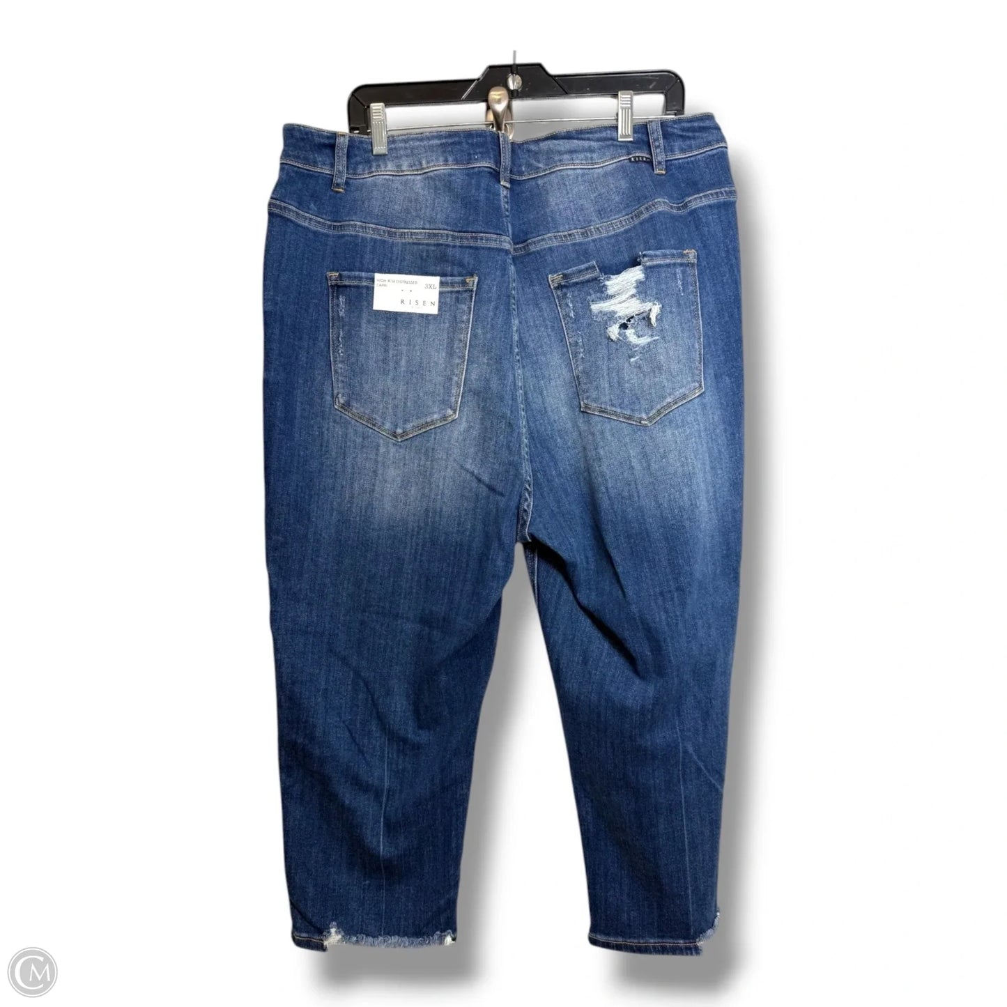 Jeans Cropped By Risen In Blue Denim, Size: 3x