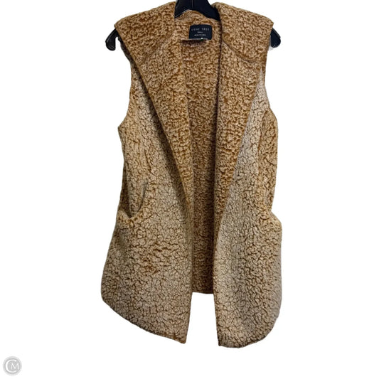 Vest Faux Fur & Sherpa By Love Tree In Brown & Cream, Size: S