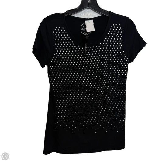 Top Short Sleeve By Inc In Black, Size: S