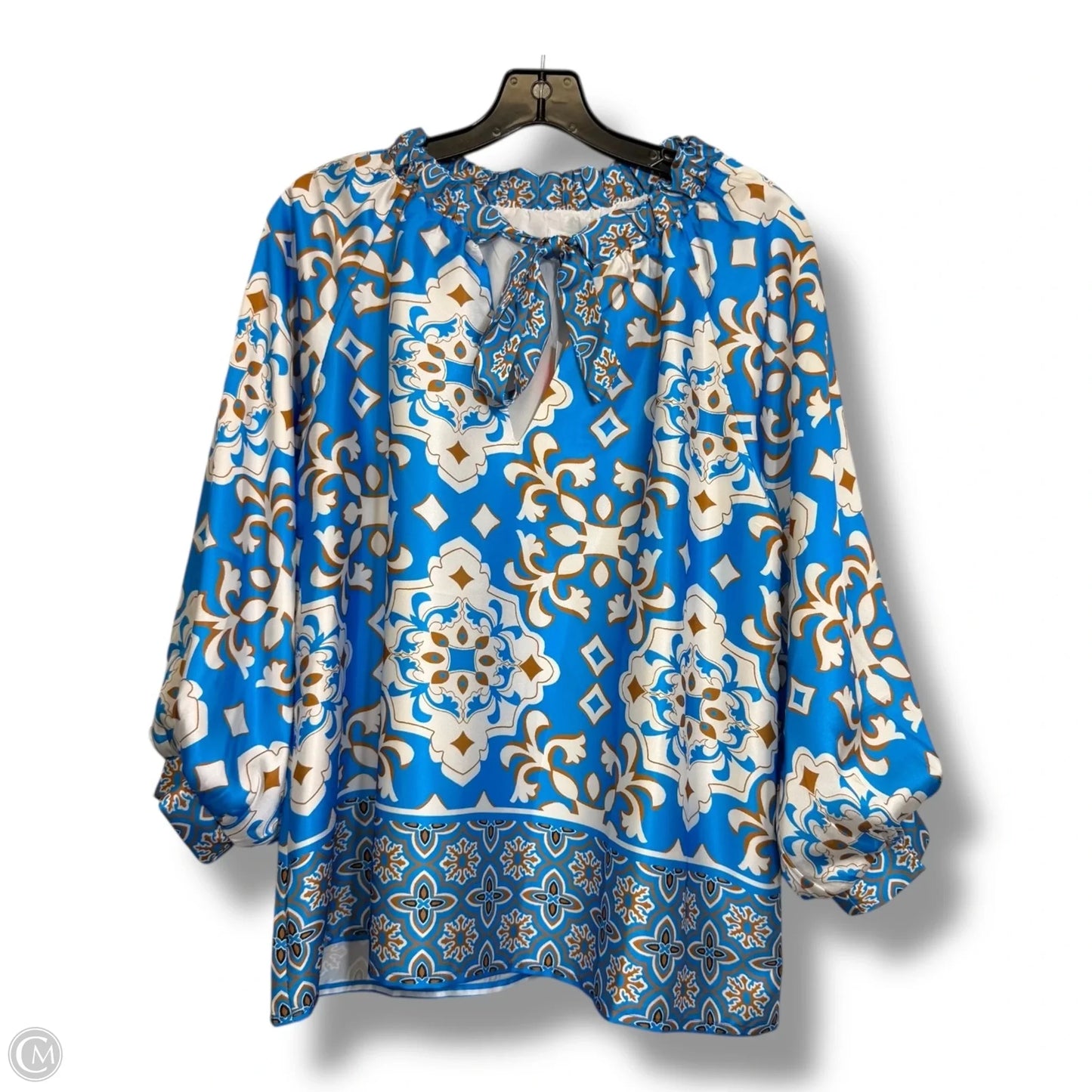 Blouse Long Sleeve By Jade In Multi-colored, Size: M