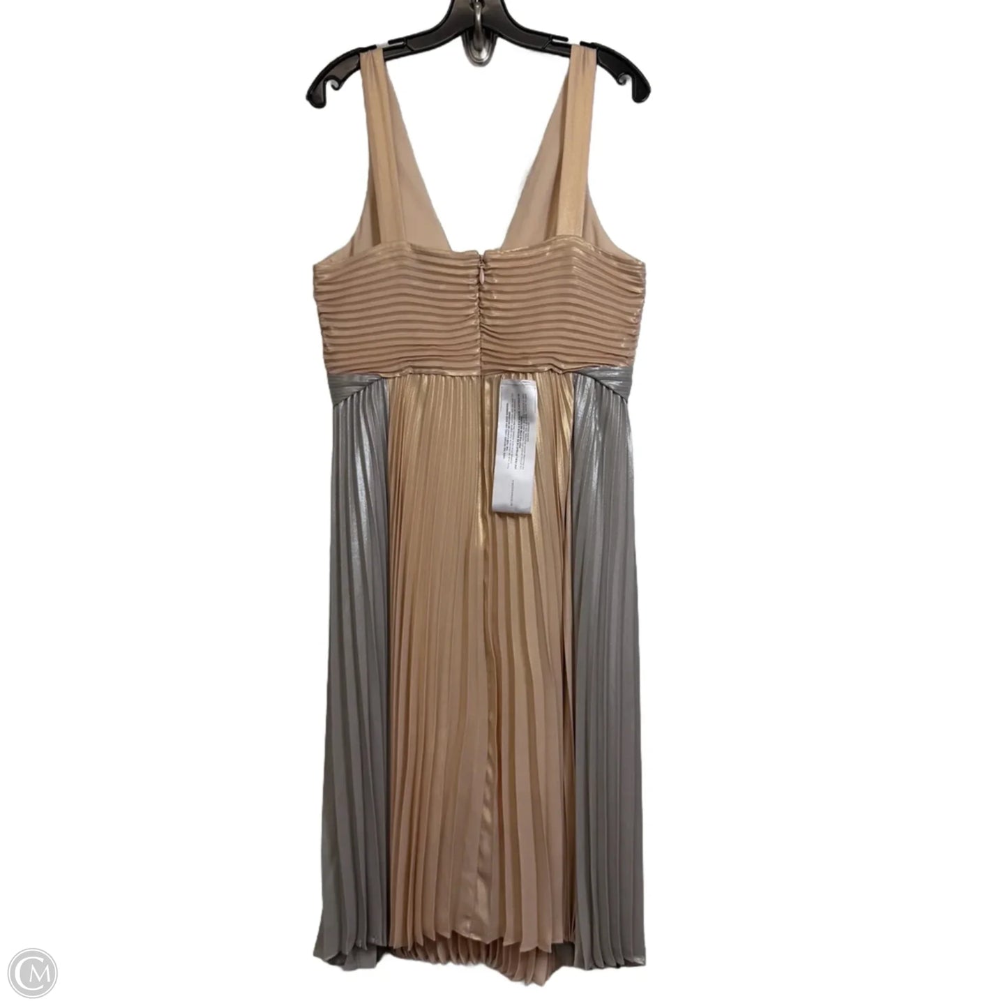 Dress Party Midi By Bcbgmaxazria In Grey & Orange, Size: 10