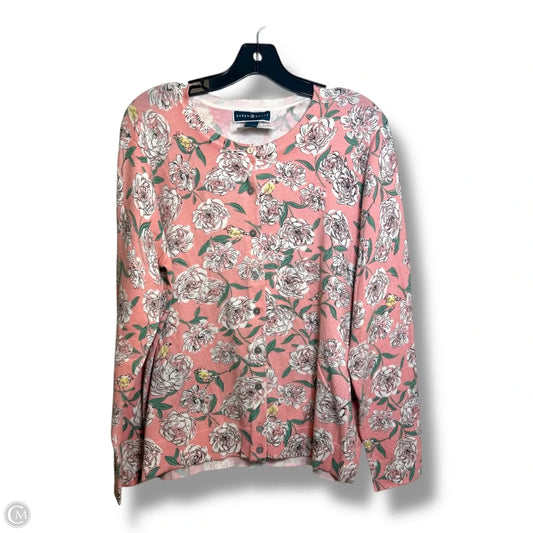 Cardigan By Karen Scott In Floral Print, Size: L