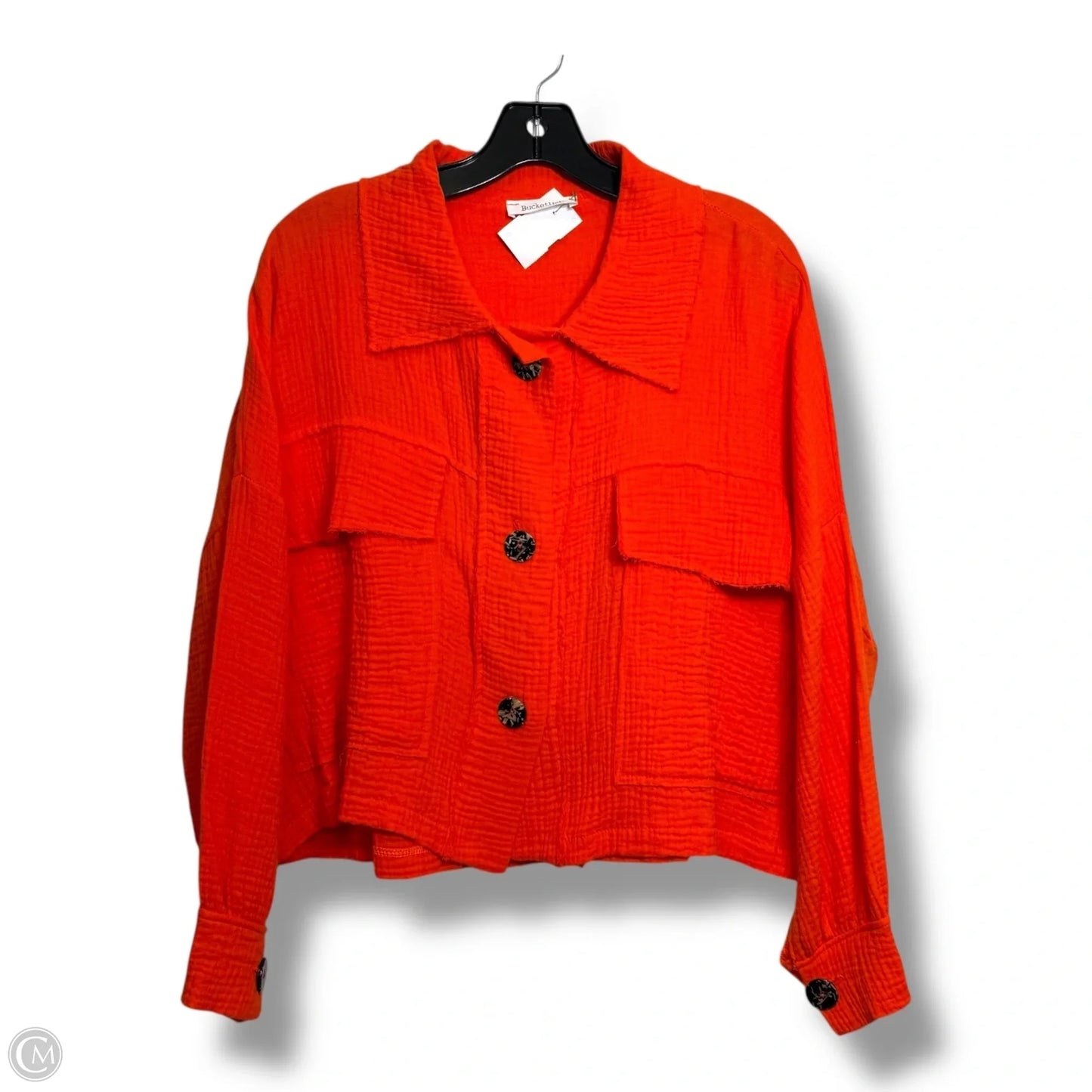 Top Long Sleeve By Bucketlist In Orange, Size: S