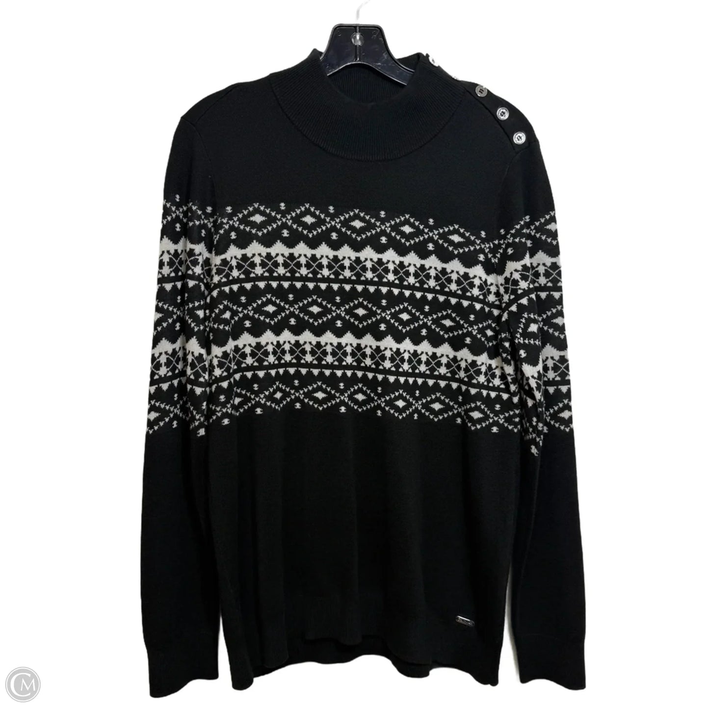 Sweater By Calvin Klein In Black, Size: L