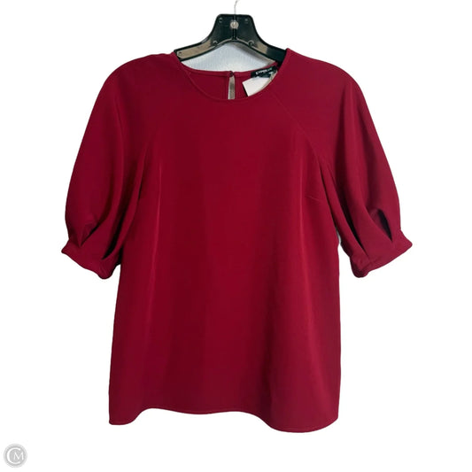 Top Short Sleeve By Express In Red, Size: Xs