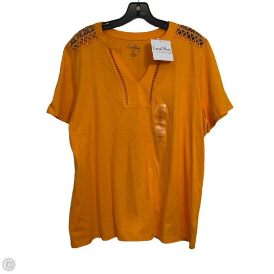 Top Short Sleeve By Coral Bay In Yellow, Size: Xl