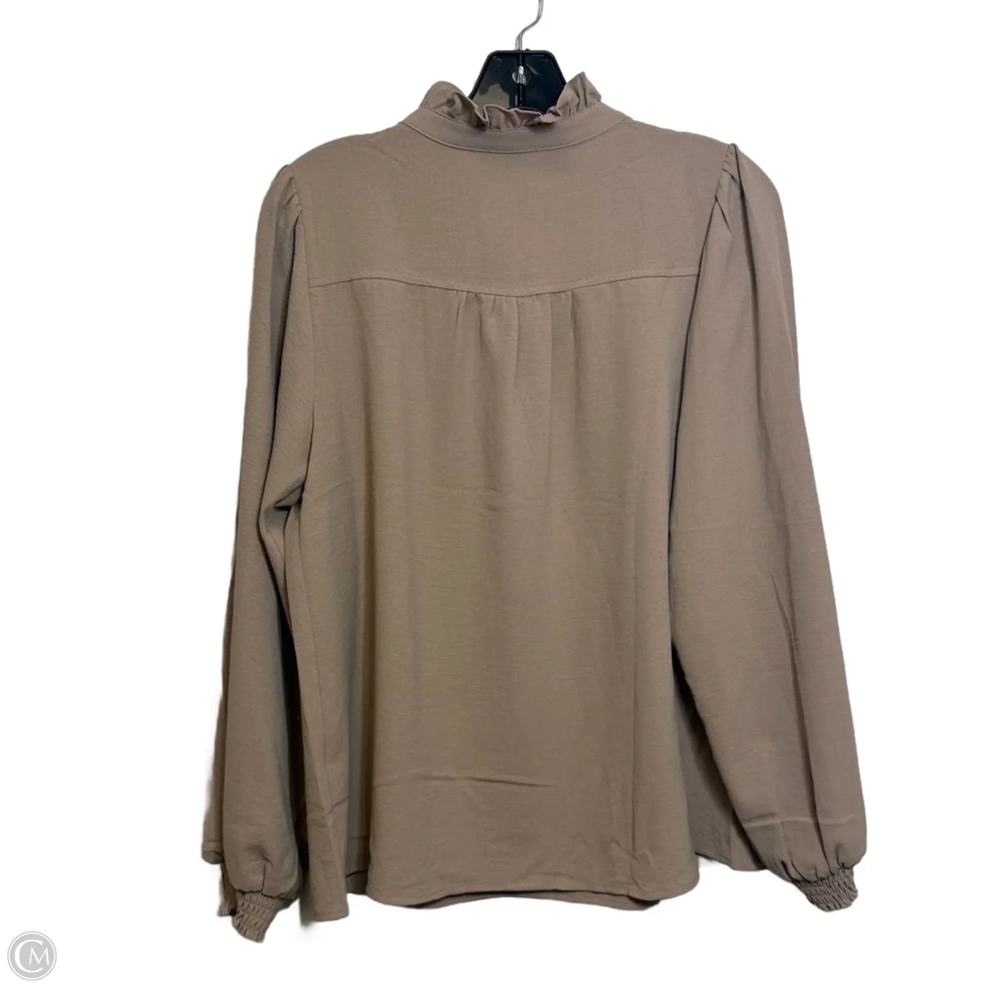 Blouse Long Sleeve By Jodifl In Tan, Size: S