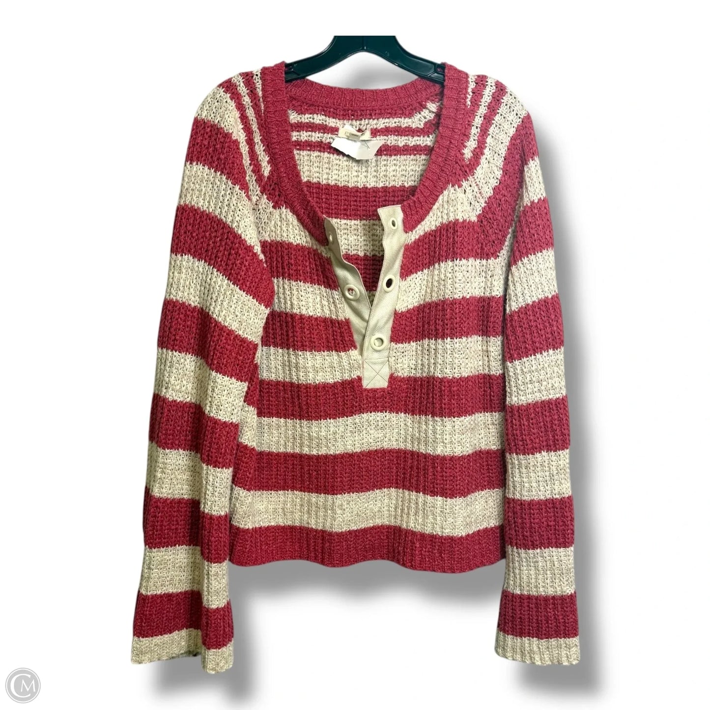 Sweater By Pilcro In Red & White, Size: Xl