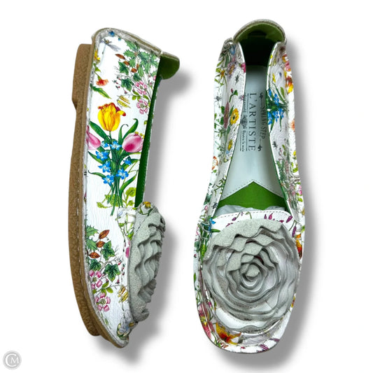 Shoes Flats By Clothes Mentor In Floral Print, Size: 10