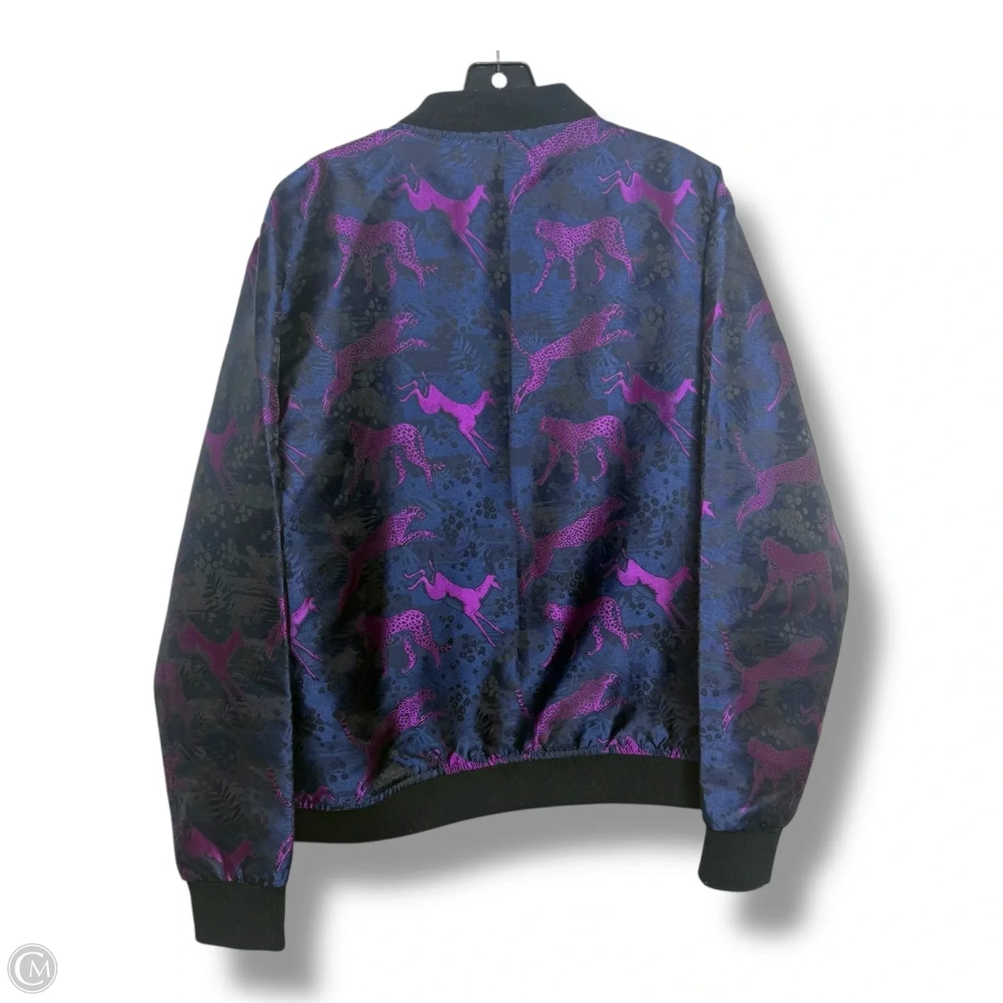 Men’s IAN NAVY IMPALA & CHEETAH Jacket By BERTIGO In Animal Print, Size: L