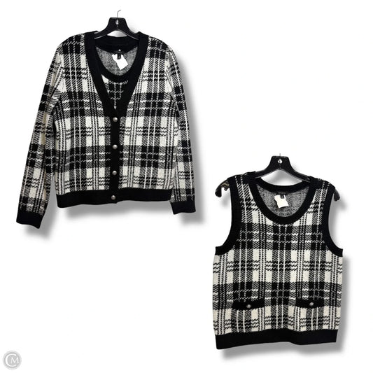 Sweater 2pc By Talbots In Black & White, Size: M