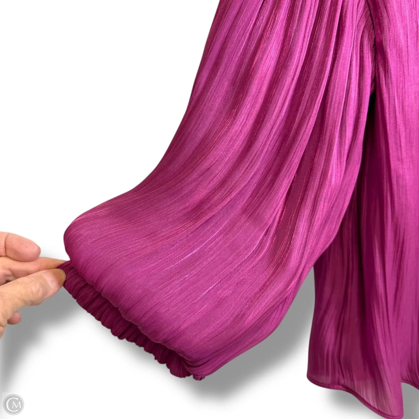 Top Long Sleeve Basic By Fate In Pink, Size: Medium