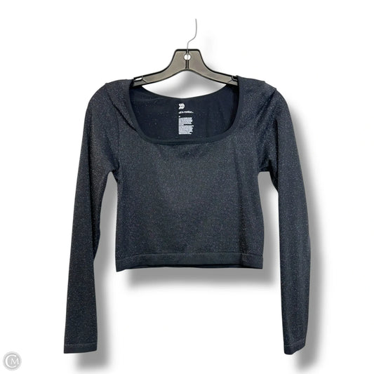 Athletic Top Long Sleeve Crewneck By All In Motion In Black, Size: M