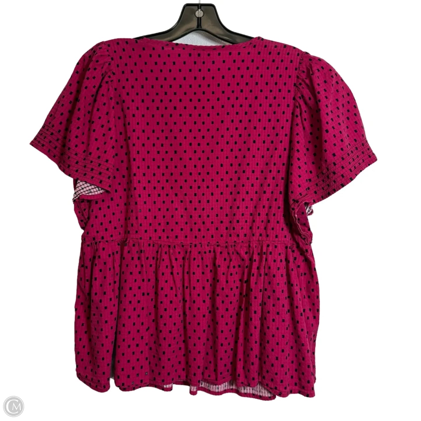 Top Short Sleeve Basic By Knox Rose In Pink, Size: L