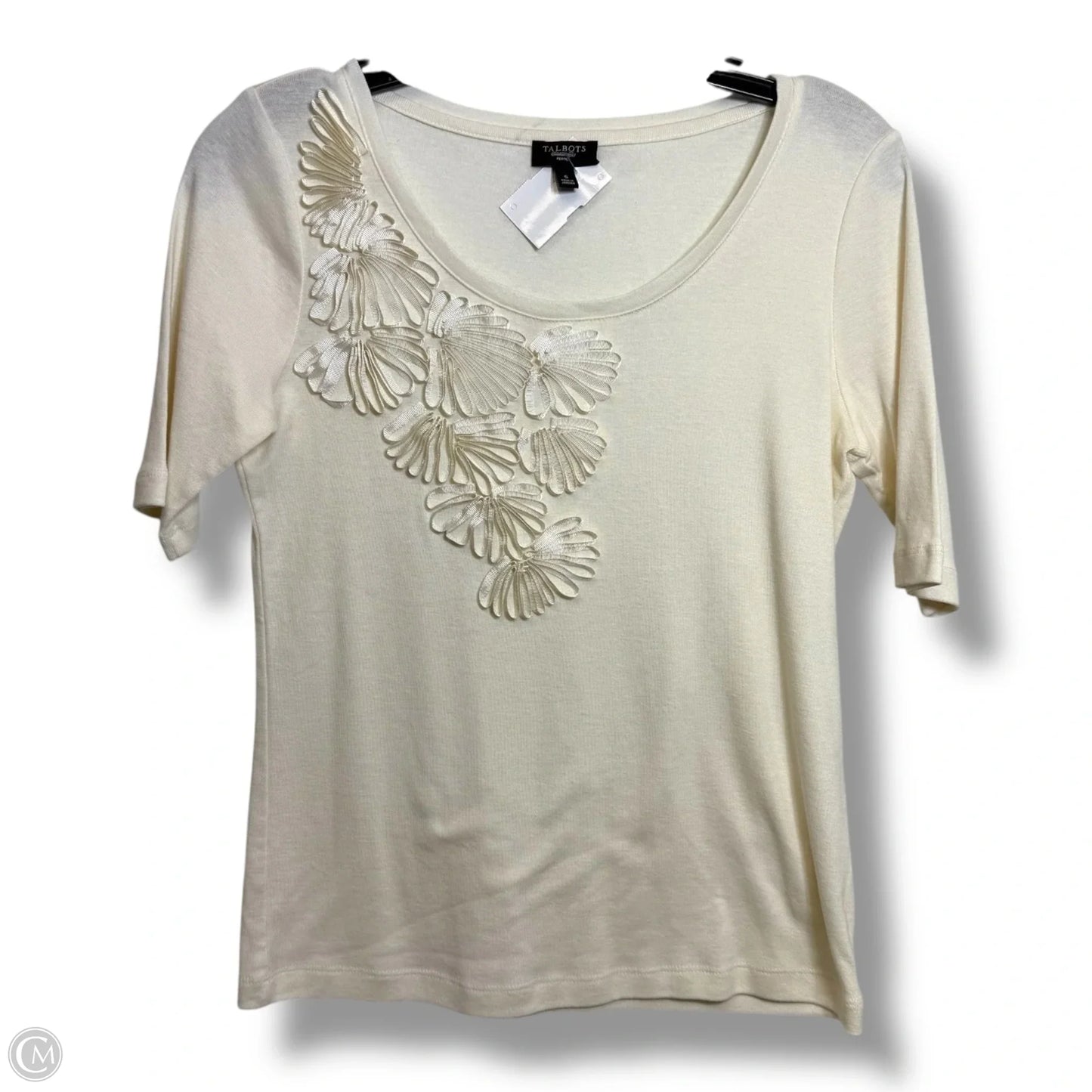 Top 3/4 Sleeve Basic By Talbots In White, Size: S