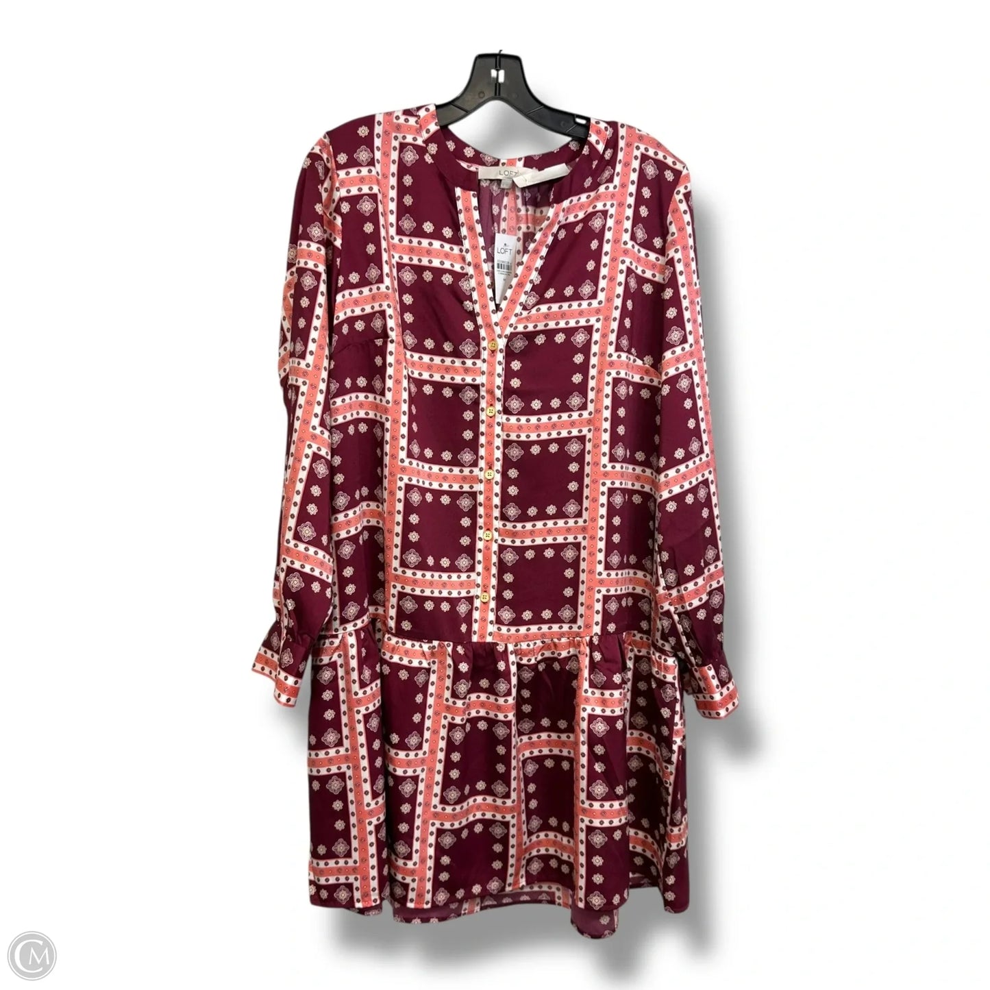 Dress Casual Short By Loft In Maroon, Size: M