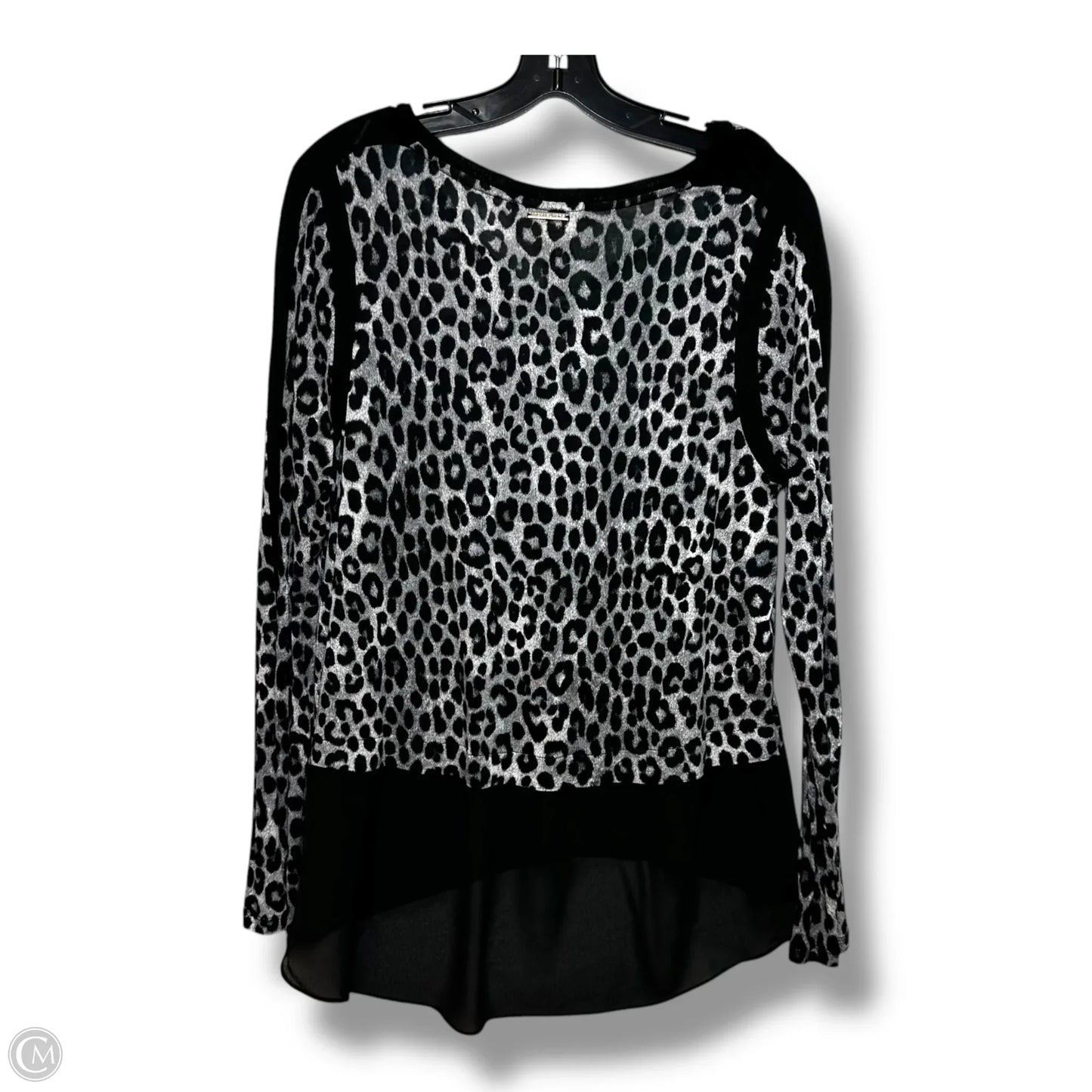 Top Long Sleeve Designer By Michael Kors In Animal Print, Size: L