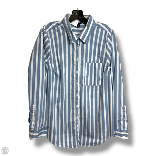 Top Long Sleeve Basic By Torrid In Striped Pattern, Size: 1x