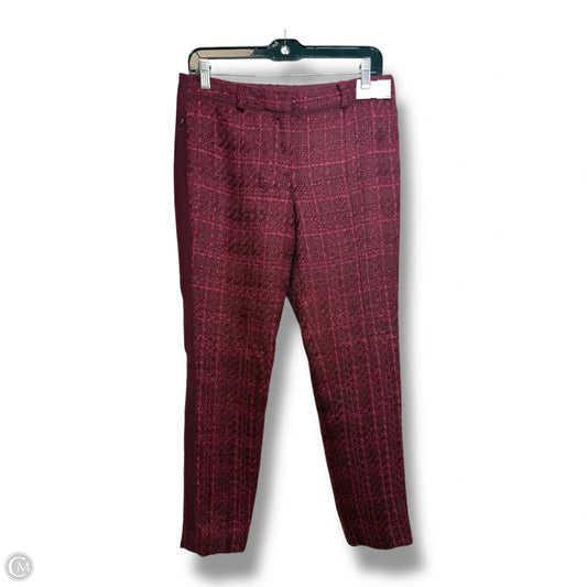 Pants Designer By Tory Burch In Maroon, Size: 4