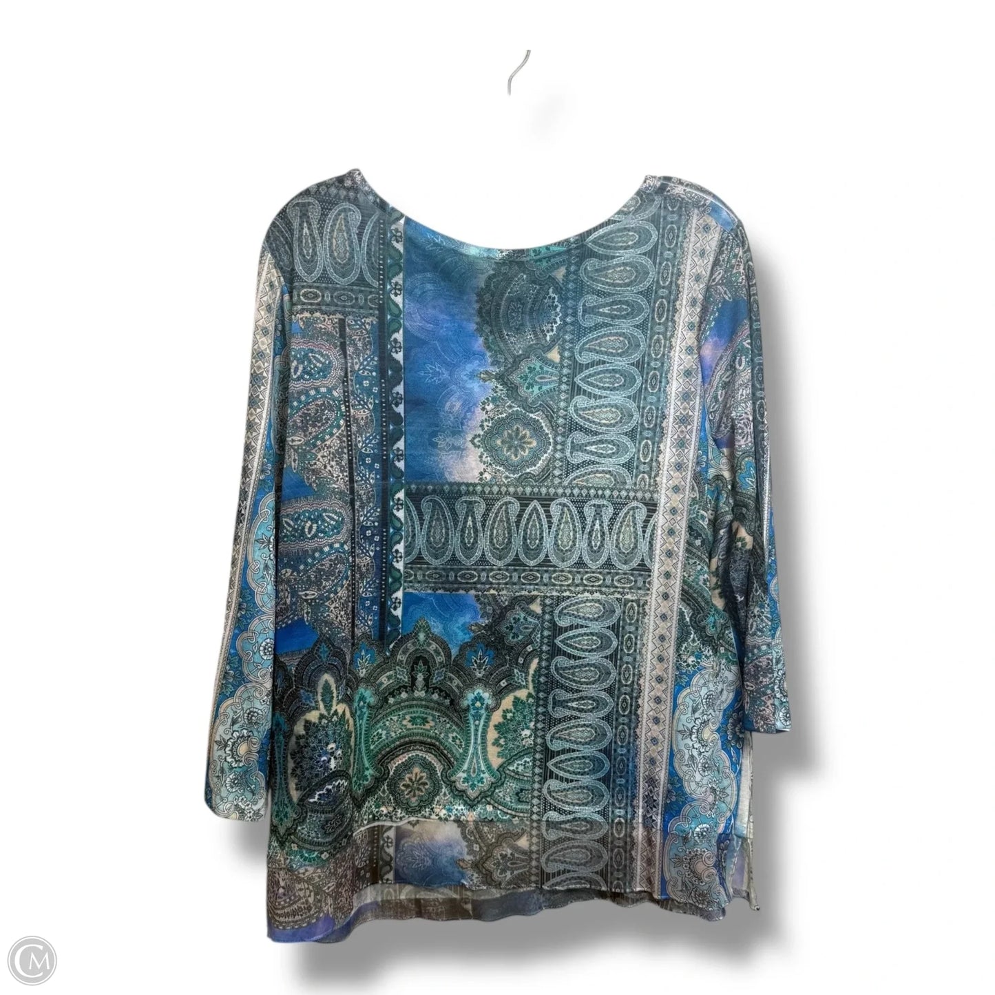 Top Long Sleeve Basic By Chicos In Blue, Size: L