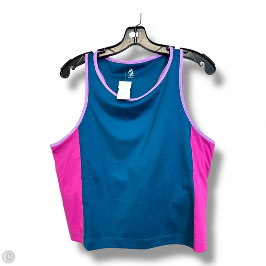 Athletic Tank Top By Lou And Grey In Blue & Pink, Size: Xxl