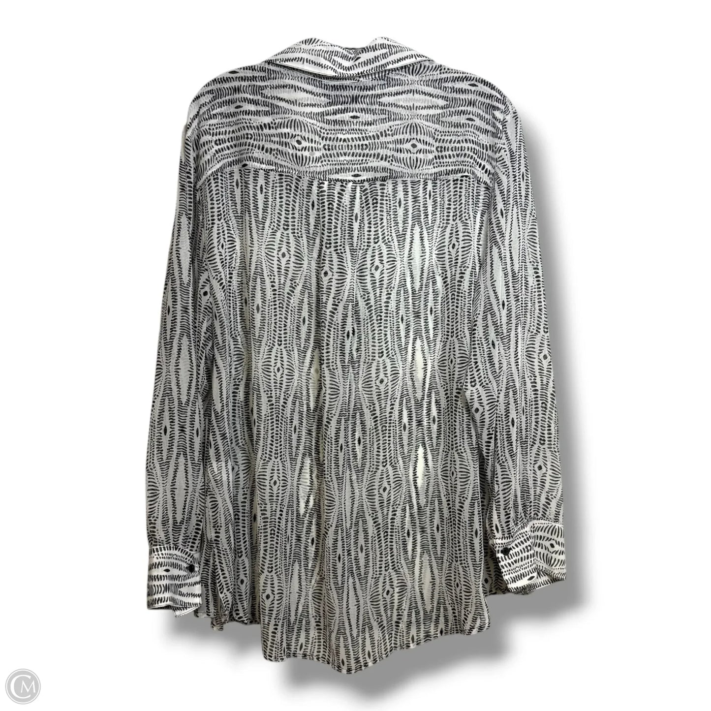 Top Long Sleeve By Lane Bryant In Black & White, Size: 18/20