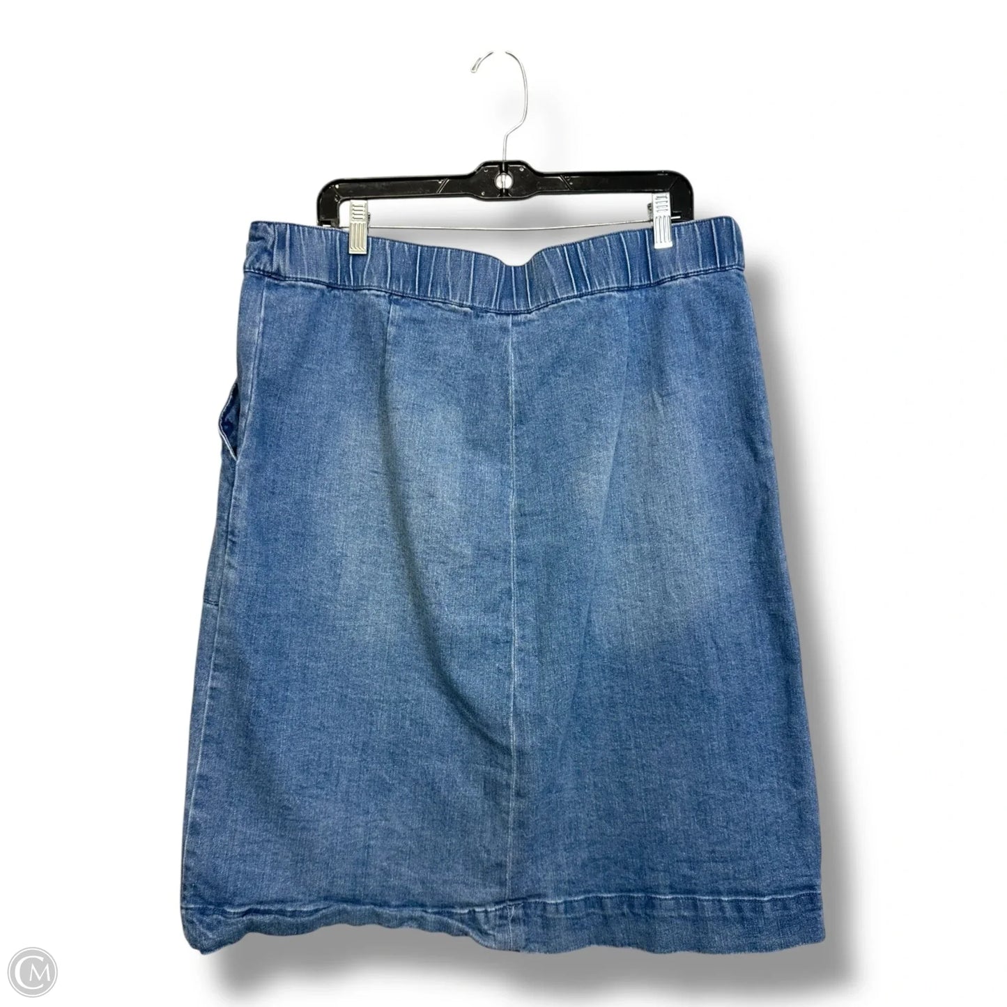 Skirt Mini & Short By Ava & Viv In Blue Denim, Size: 1x